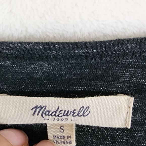 Madewell Jumpsuit Women S  Sleepover Romper Knit Heathered Charcoal Grey - Picture 5 of 8